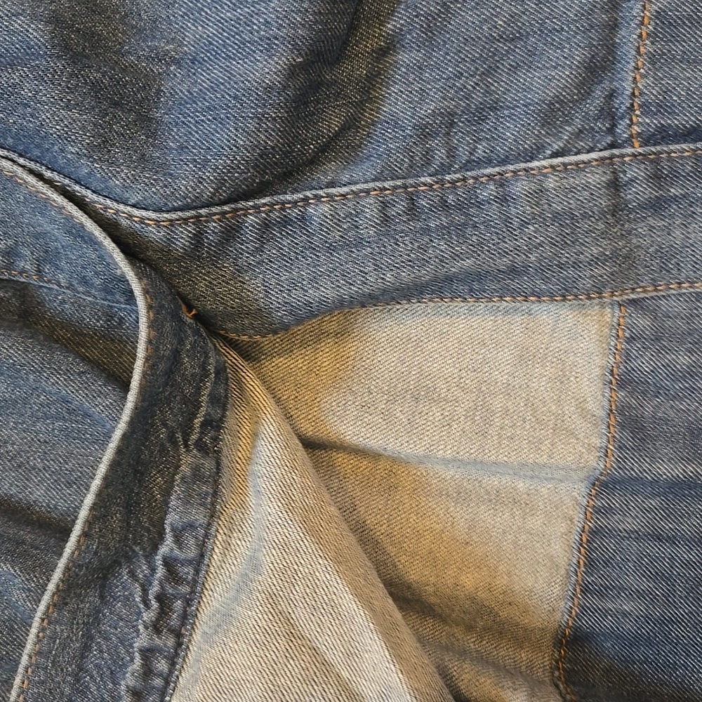 Boden Tiered Denim Button-Down 100% Cotton Denim Midi Skirt - Picture 2 of 9